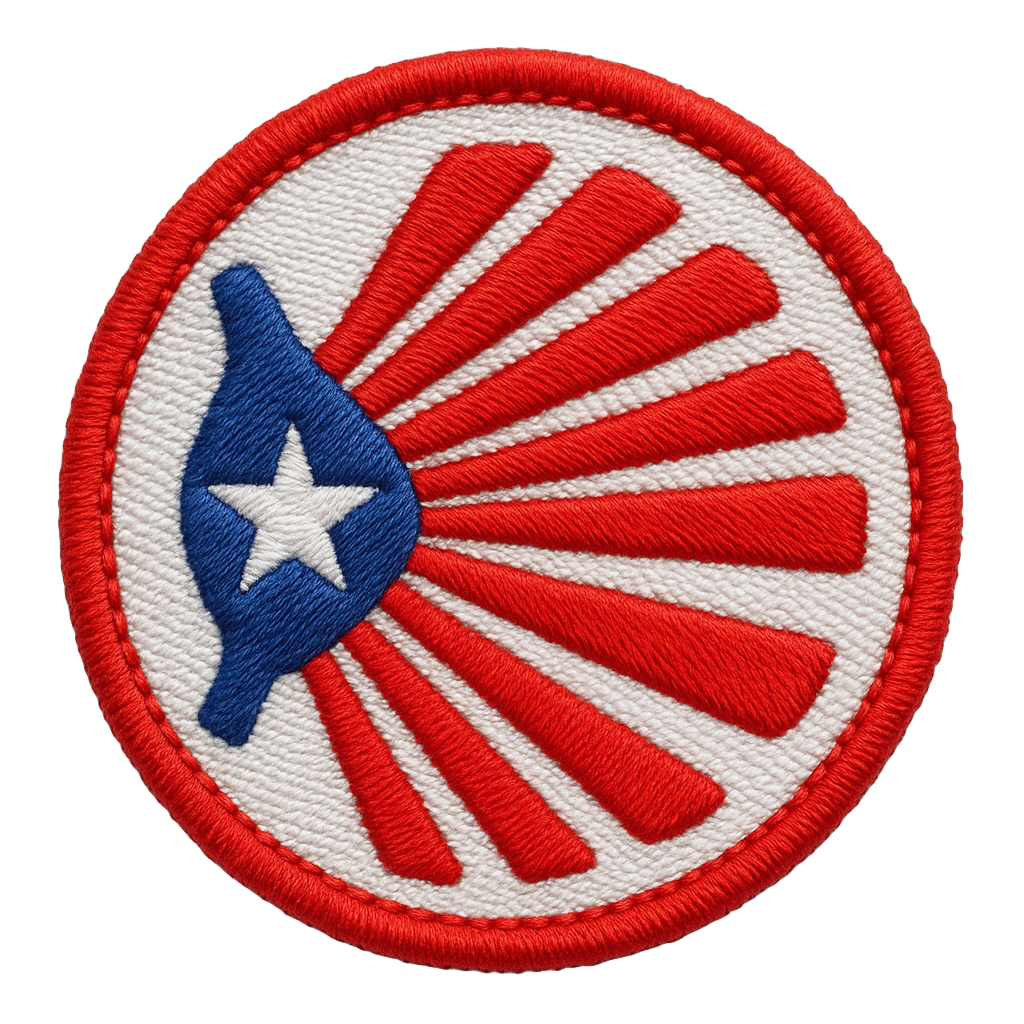 "Concha de Peregrino " Puerto Rico flag - Embroidery Patch