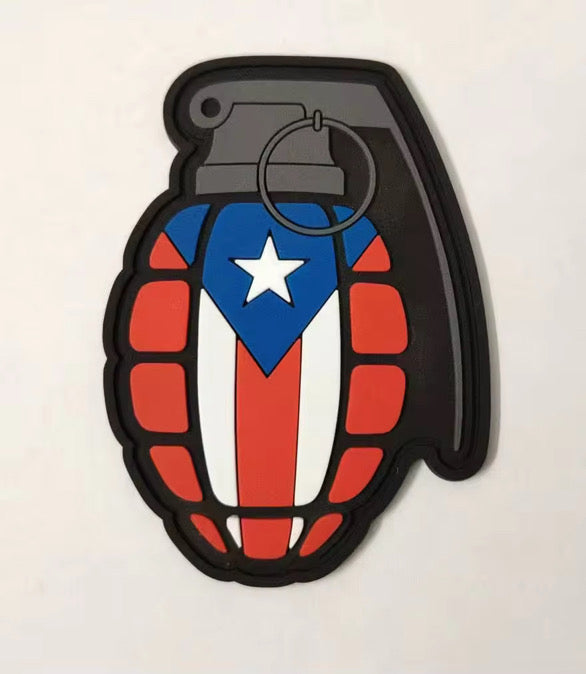 Puerto Rico Flag Grenade - Tactical Morale PVC Patch