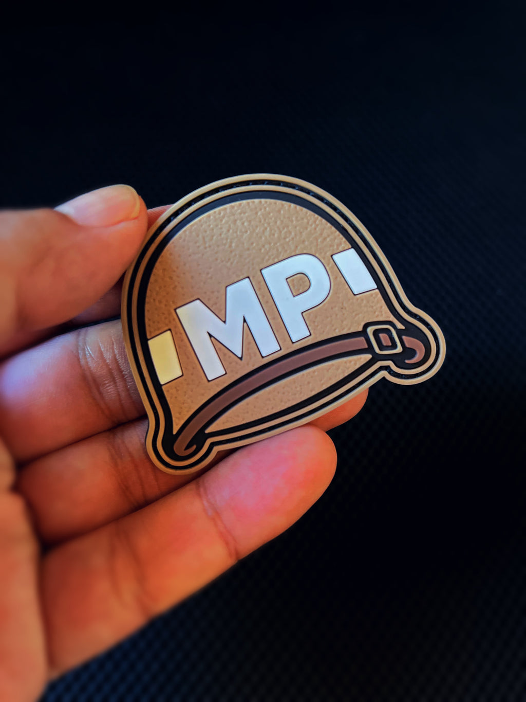 Old School MP, Vintage MP Helmet PVC Patch, Classic MP Helmet – Tactical PVC Patch
