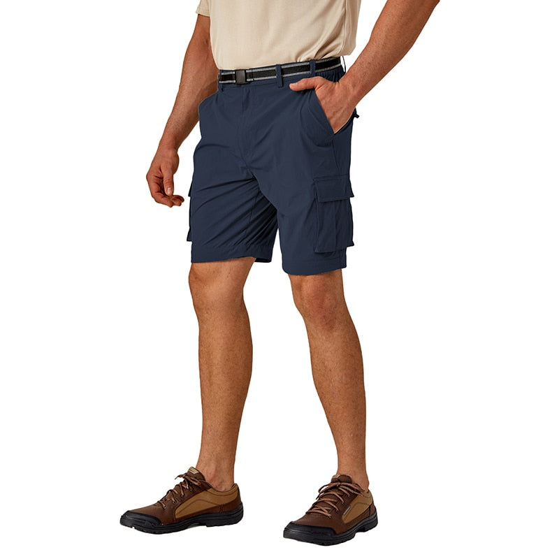 Summer Pants Men Convertible Pants Lightweight Quick Dry Cargo Work Hike Trousers Man Casual Straight Pants Elastic-1